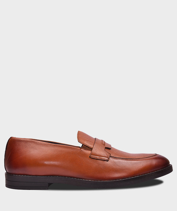 Penny Tan Loafers Shoes For Mens