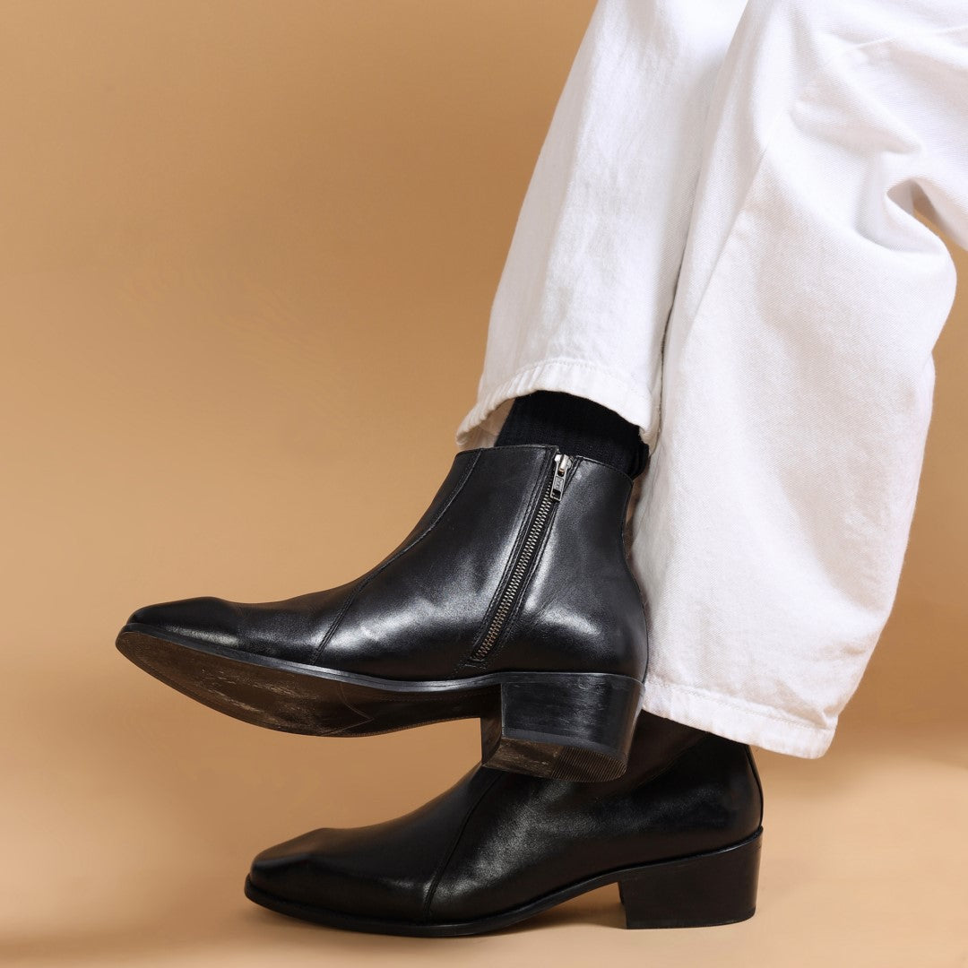 Leder Warren Elite Cuban: Premium Italian Leather Boots
