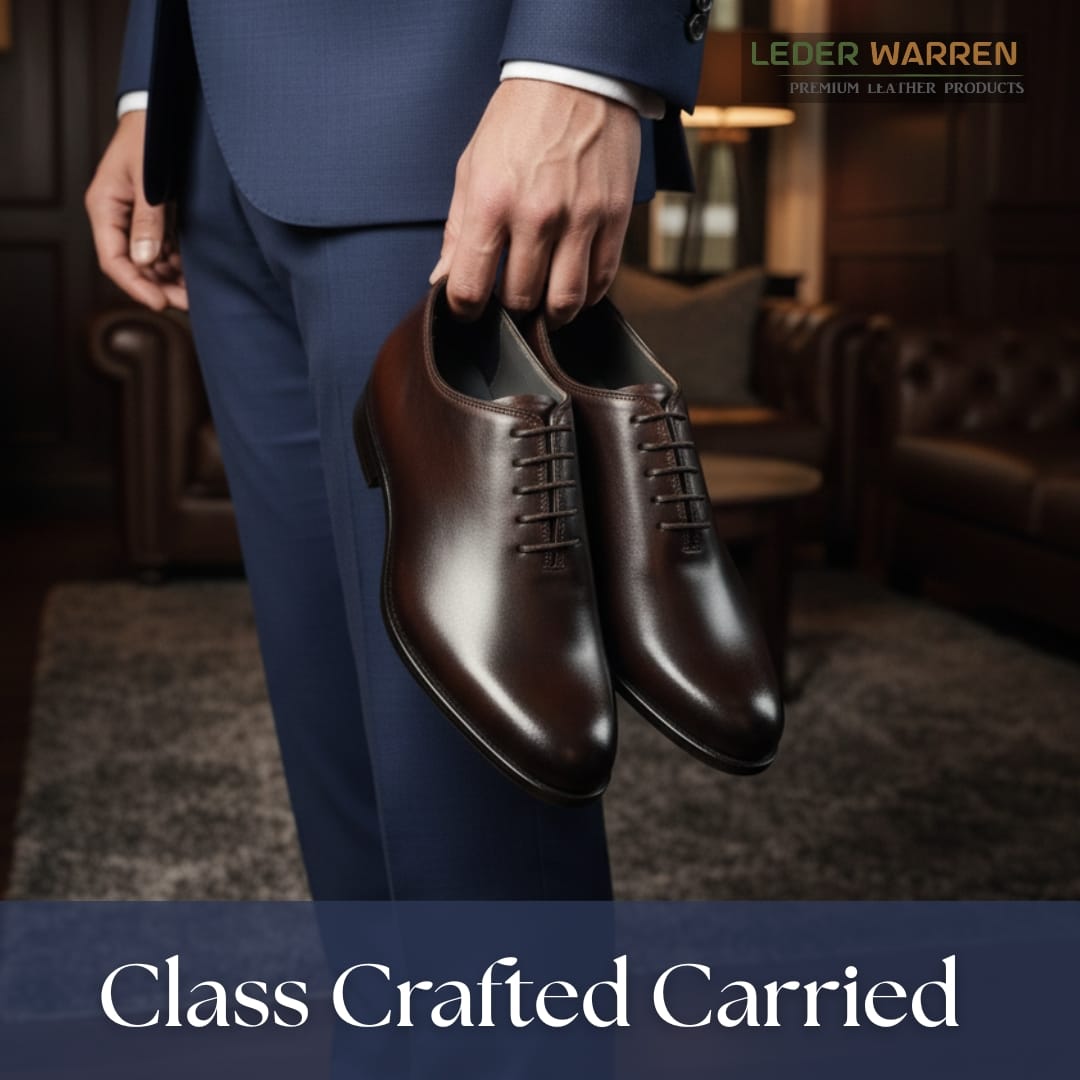 Italian Derby Shoes – Whole Cut Brown Genuine Leather | Leder Warren