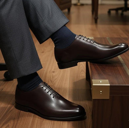 Italian Derby Shoes – Whole Cut Brown Genuine Leather | Leder Warren