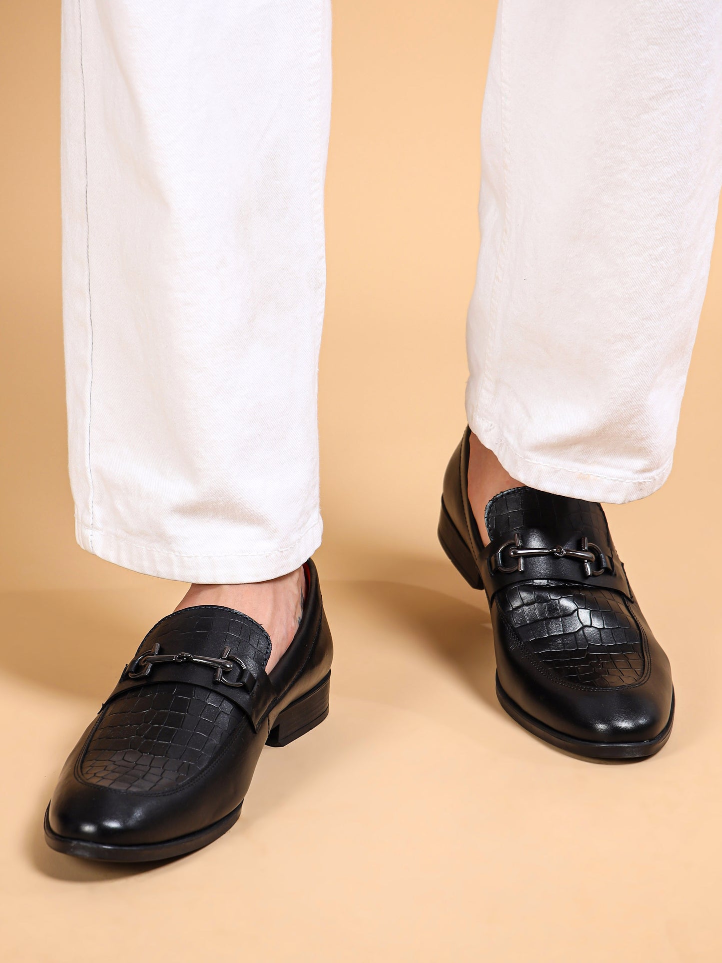 Men's Leather Buckle Shoes