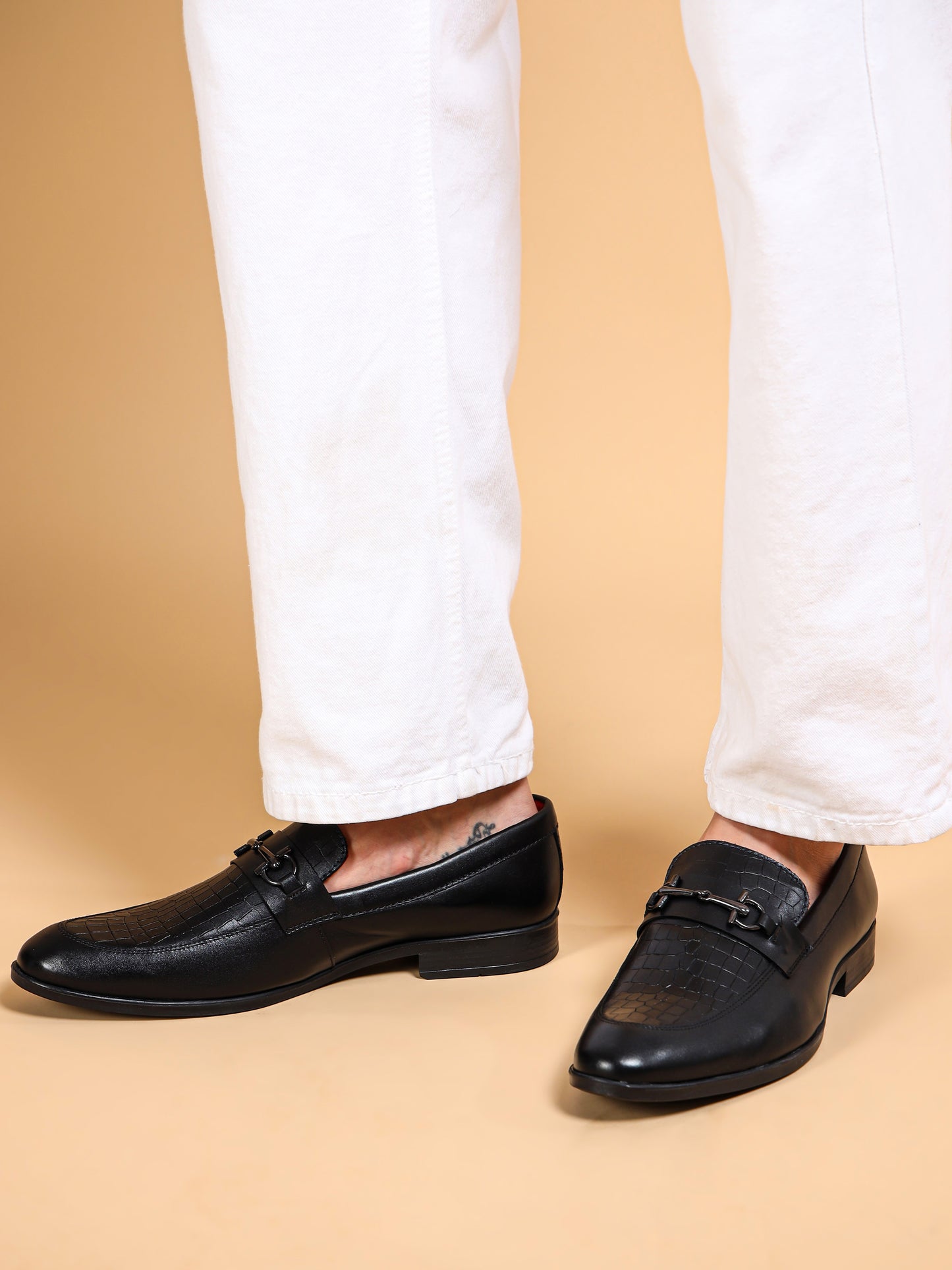 Men's Leather Buckle Shoes