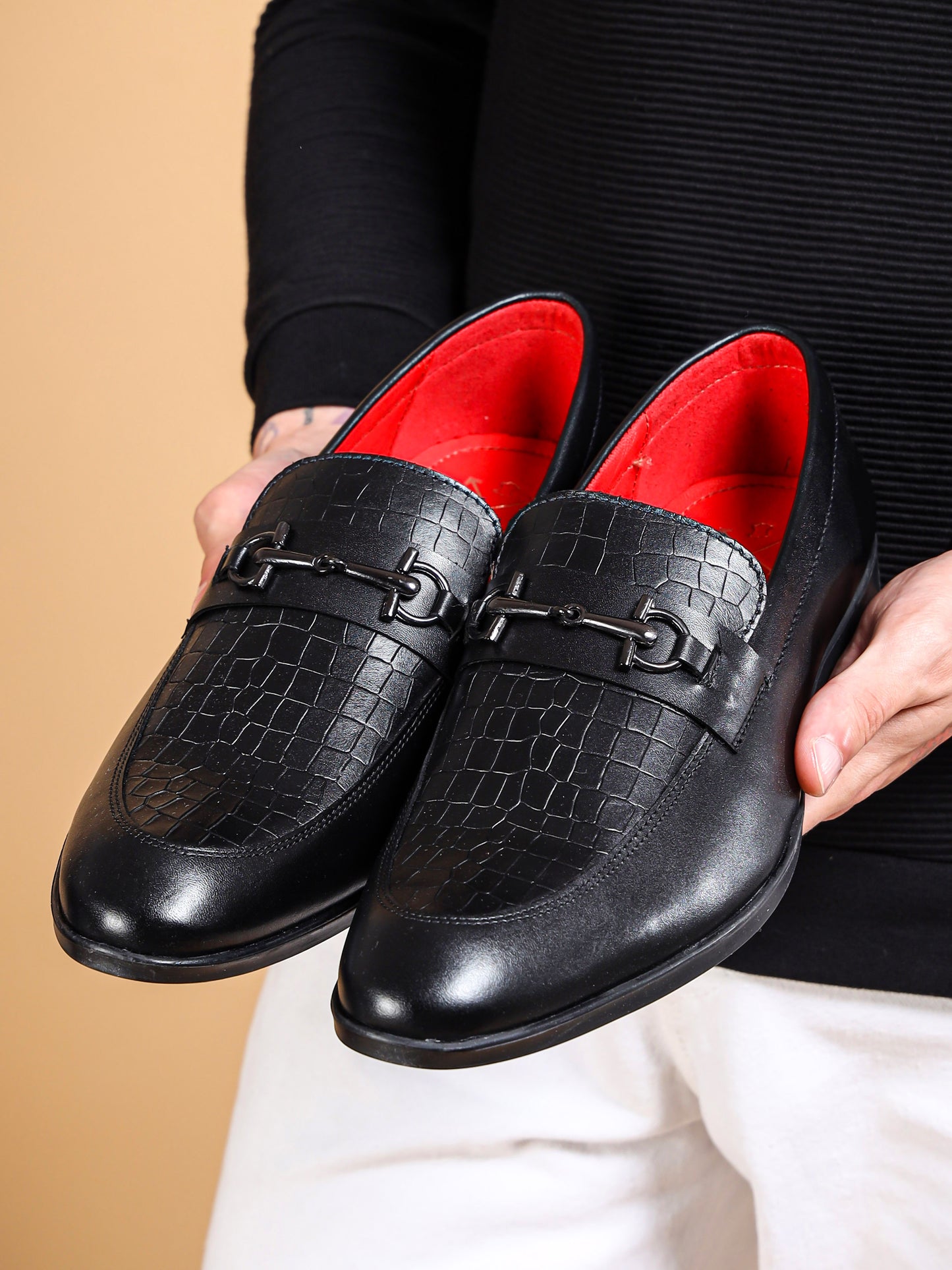 Men's Leather Buckle Shoes