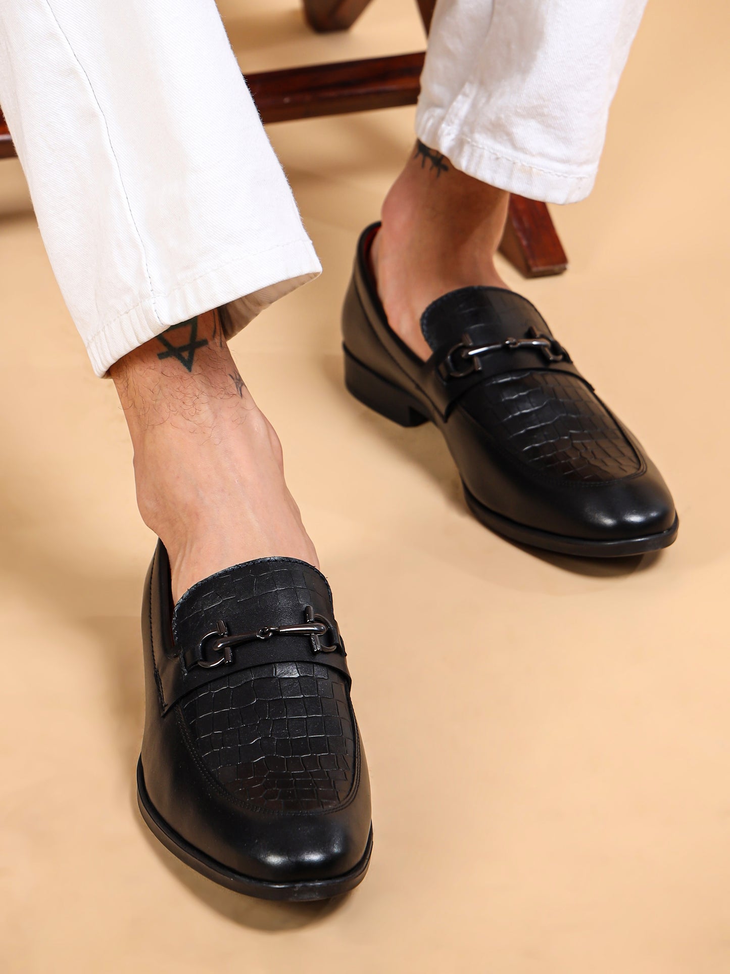 Men's Leather Buckle Shoes