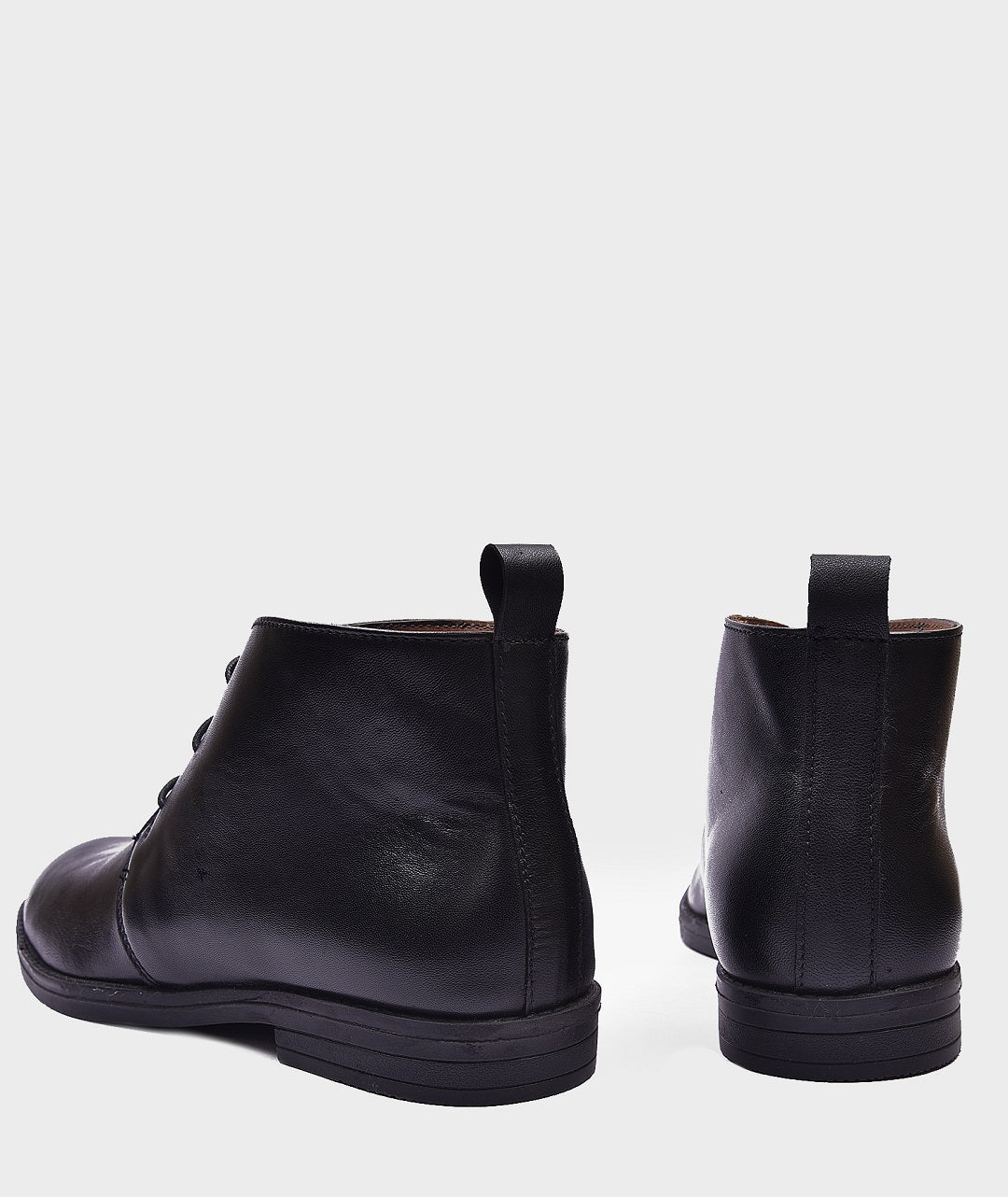 Lederwarren Black Ankle Leather Boot for men