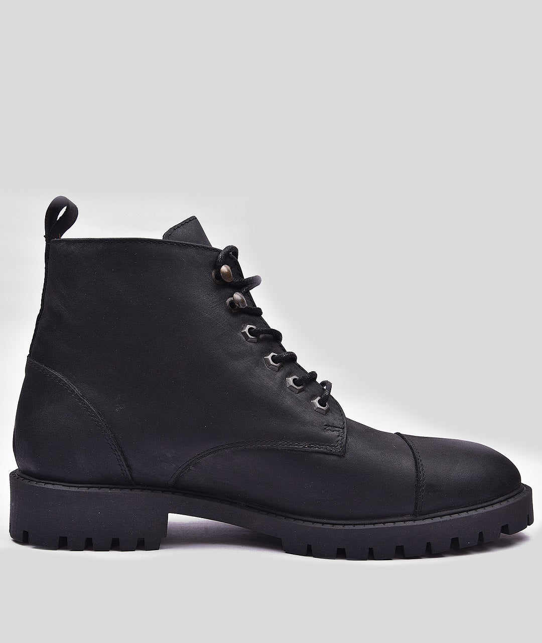 Leather Riding Boots For Men Black