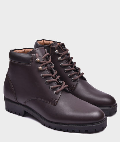 Men's leather motorcycle boots Brown