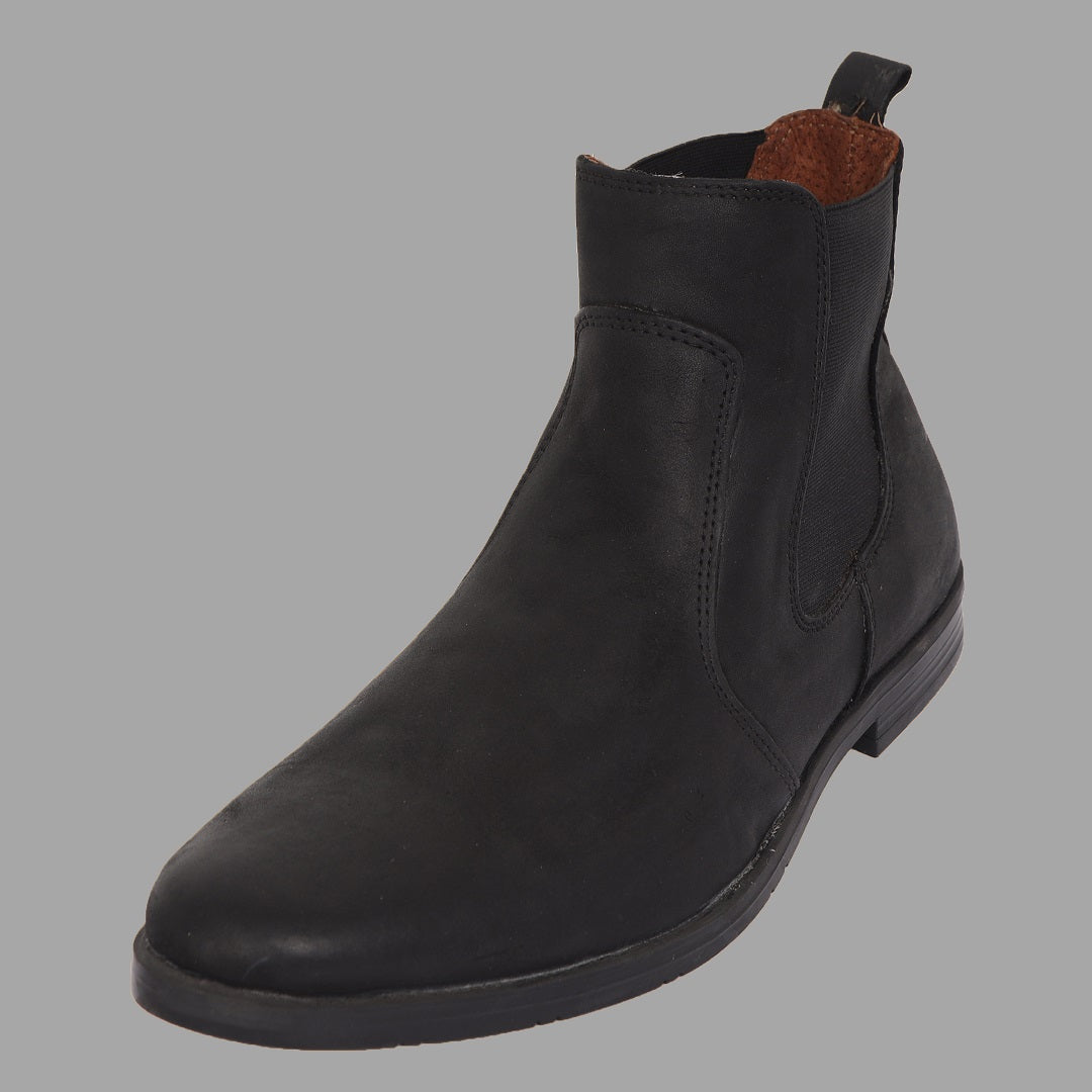 Lederwarren  Chelsea Black Nubuck Leather Boots