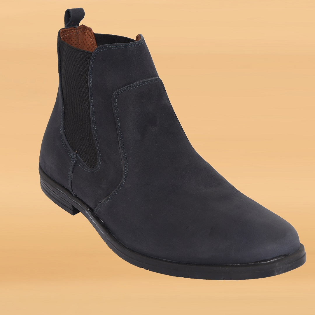 Traditional men's leather boot accented with a lace-up closure and robust sole for enhanced durability.