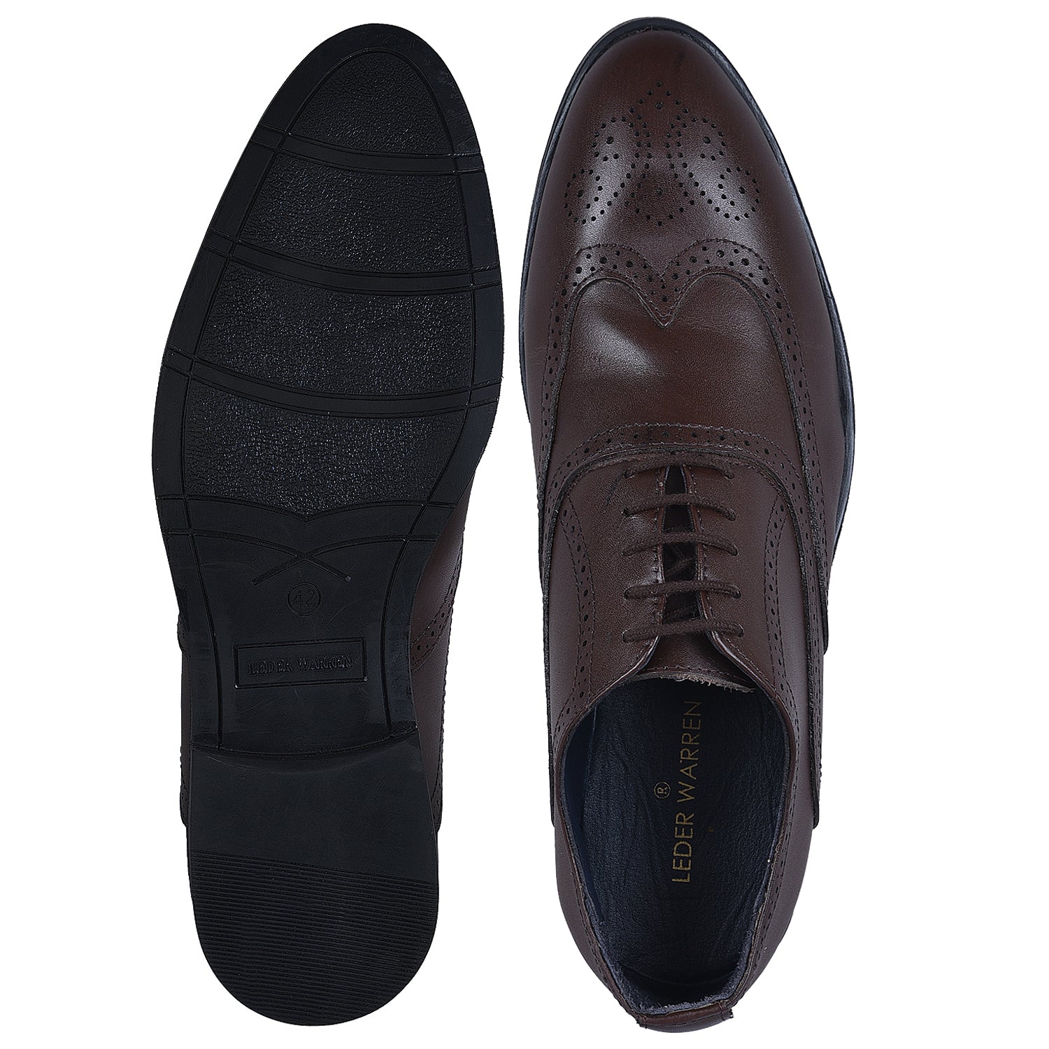 LEDERWARREN Brown Brogue Fromal Shoe For Men