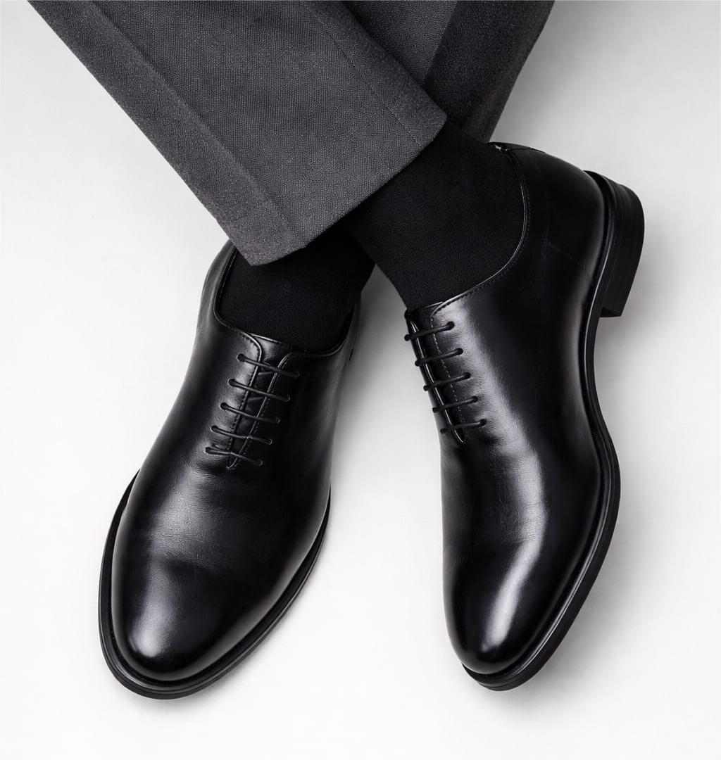 Andrea Formal Black Men Leather Formal Shoe.