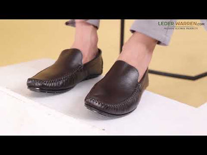 Milled Leather Plain Loafer For Men