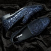 Blue Sequins Glitter Bling Bling Men's Loafers Dress Shoes