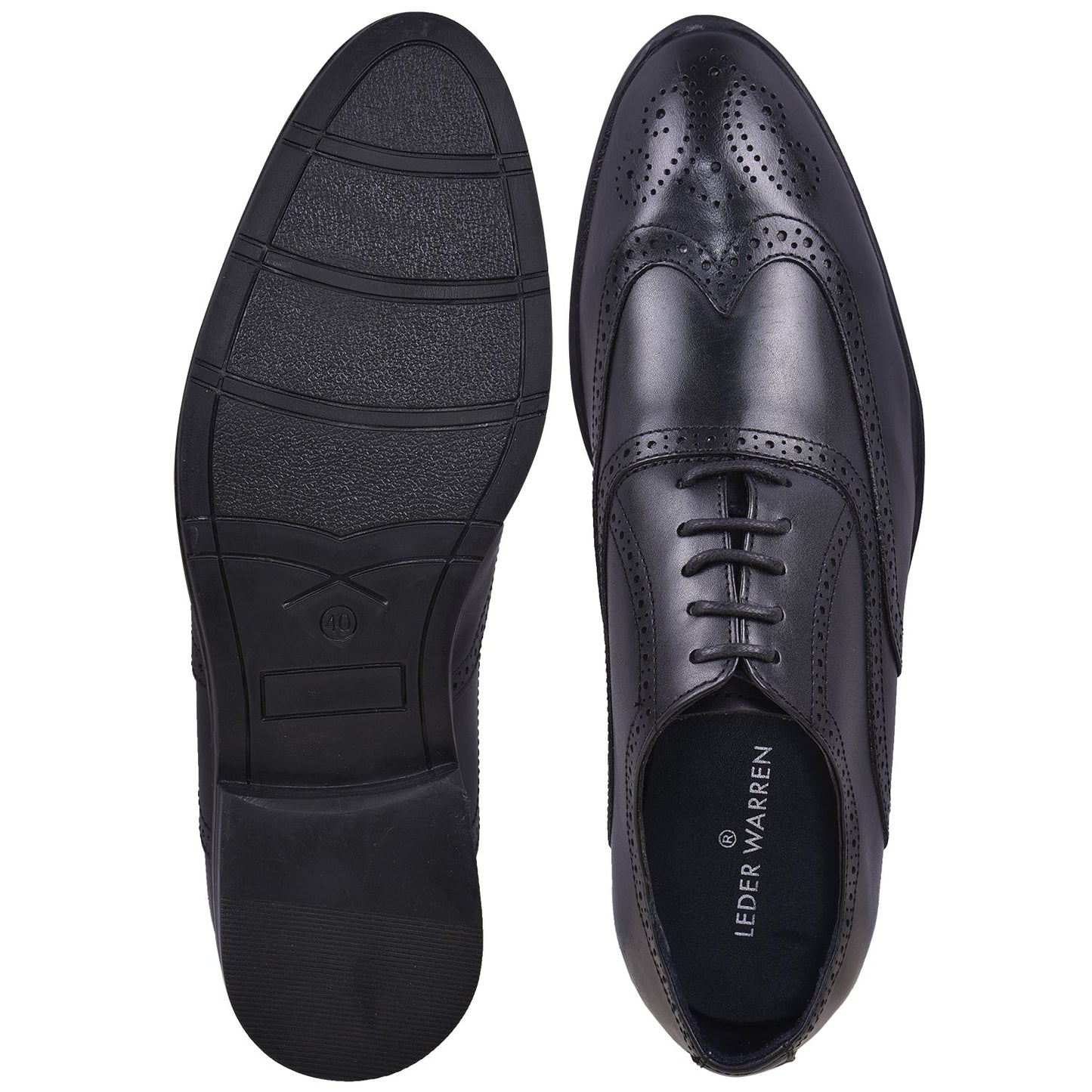 Aurelio Formal Brogue Leather Shoe Black