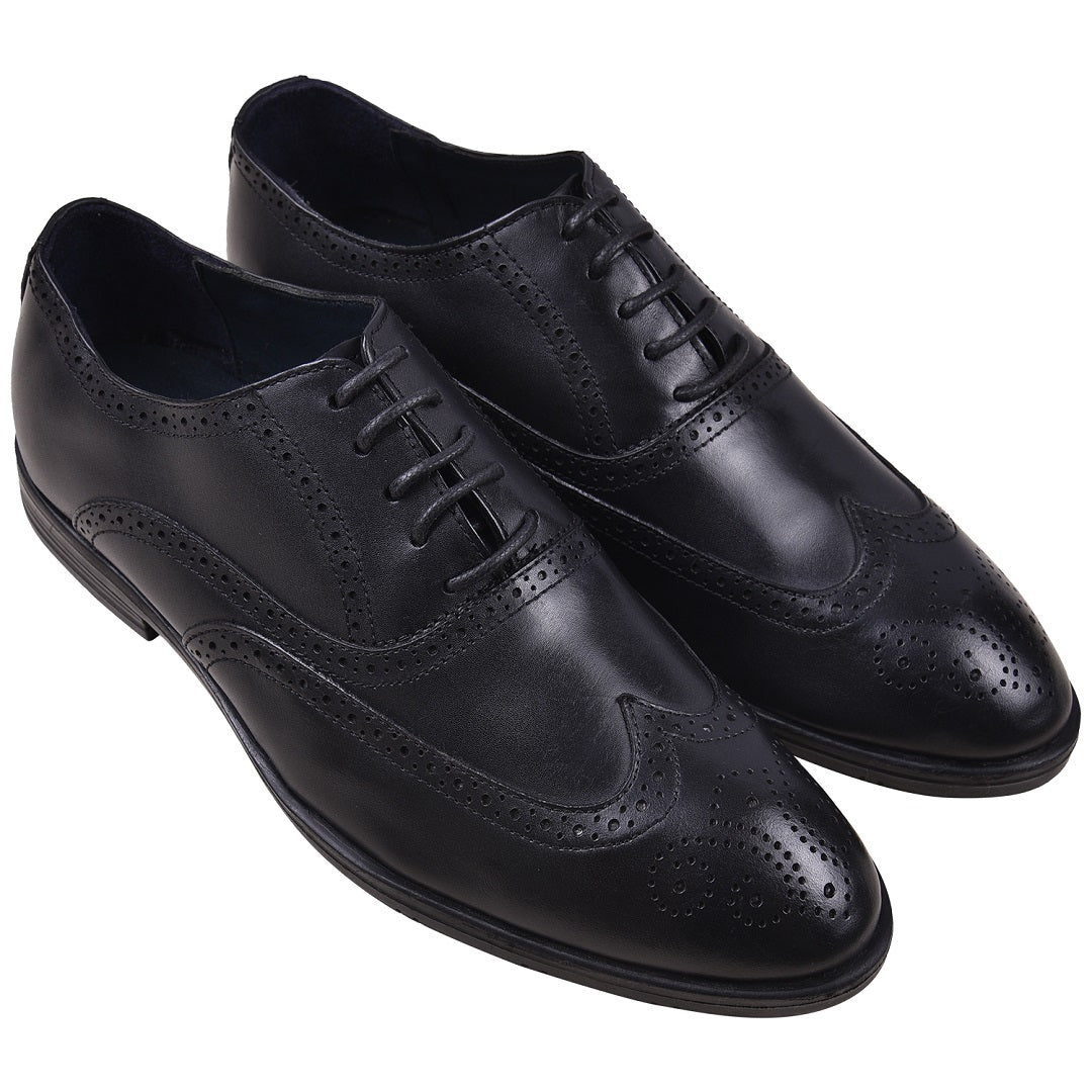FORMAL SHOES Aurelio leather Formal Men Shoes Brogue leaderwarren BLACK / 6