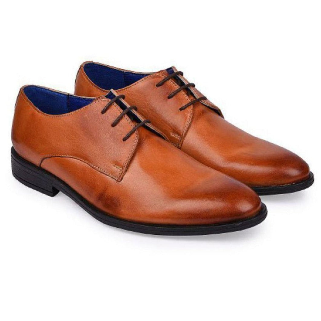 FORMAL SHOES Beniamino  leather Formal Derby Shoes leaderwarren TAN / 6